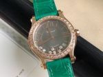 Perfect Replica Chopard Happy Sport V2 Upgrade Rose Gold Case Diamond Women Watch 